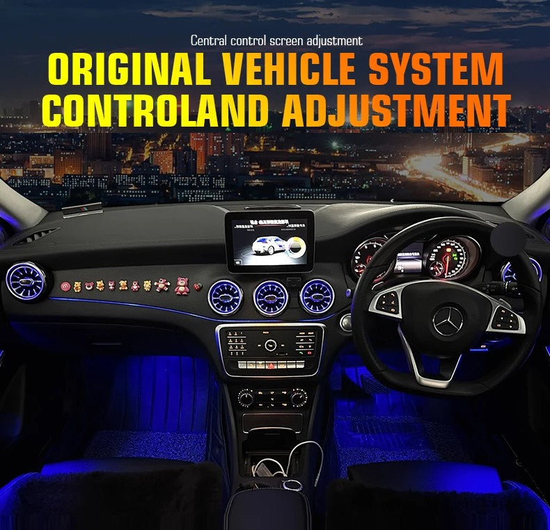 Car Craft Compatible With Mercedes Benz A Class W176 B Class W246 Cla W117 Gla W156 Class 2013-2018 Ambient Ambiance Led Light Vents Speaker Decorative Interior Kit Atmosphere Lamp Air Ac Vent Turbine Front