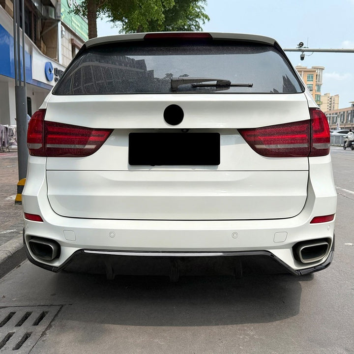 Car Craft Compatible With Bmw X5 F15 2014-2018 After Rear M Sport Bumper Night Knight Lip Diffuser Splitter Skirt Zst-1359 Cf Carbon Fiber Look