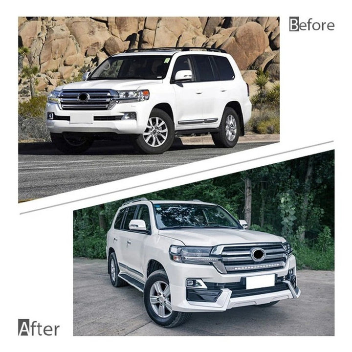 Car Craft Compatible With Toyota Land Cruiser Lc200 2016-2020 Upgrade Facelift Convert To Trd Bodykit Front Rear Bumper Lip Side Trim Skirt Splitter Trim F109