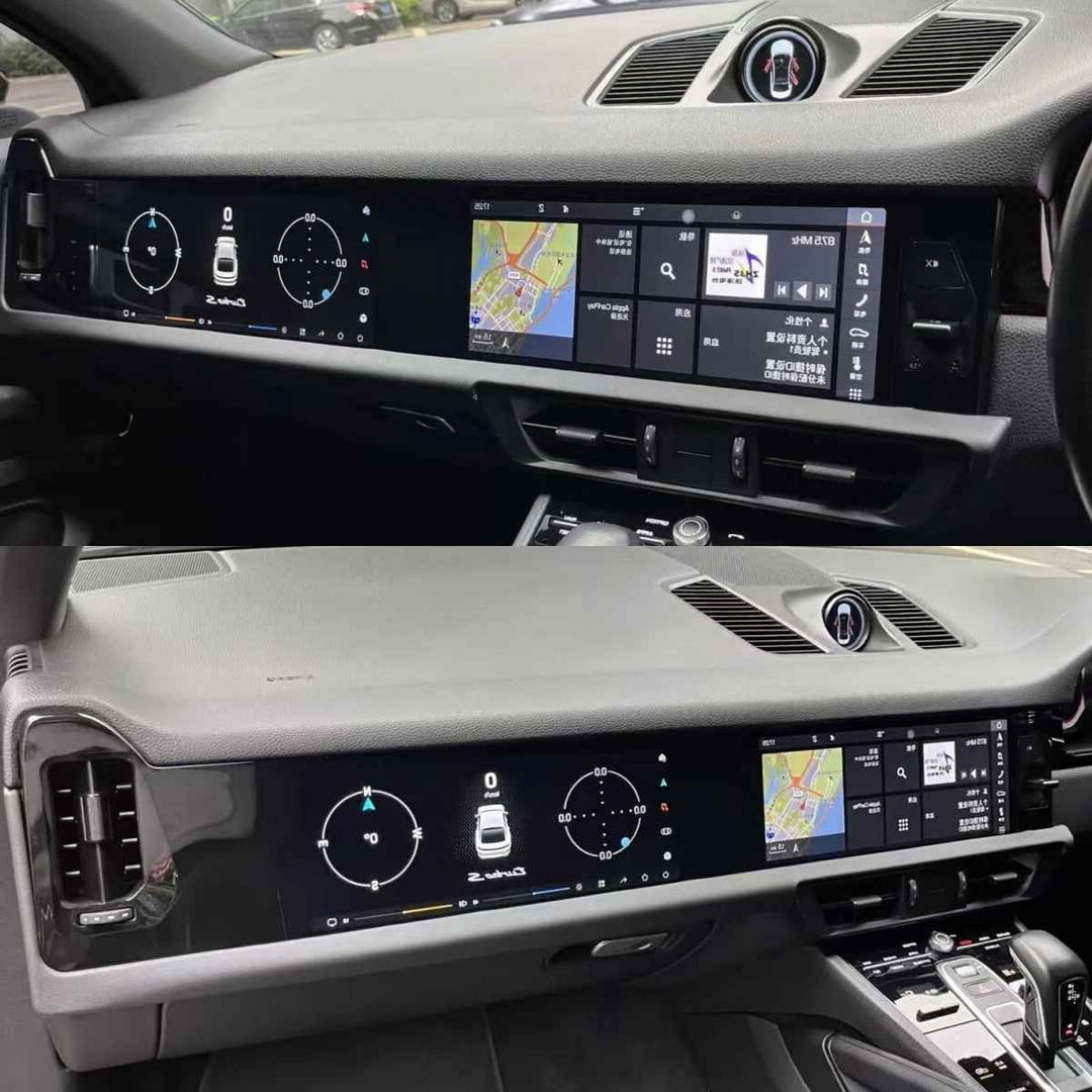 Car Craft Compatible With Porsche Cayenne 2010-2017 Dual Screen Android 14 Multimedia Video Player Gps Navigation 4g Wifi 360 Infotainment Touchscreen Dvd Player Wireless Carplay Android Auto 12.3" - CAR CRAFT INDIA