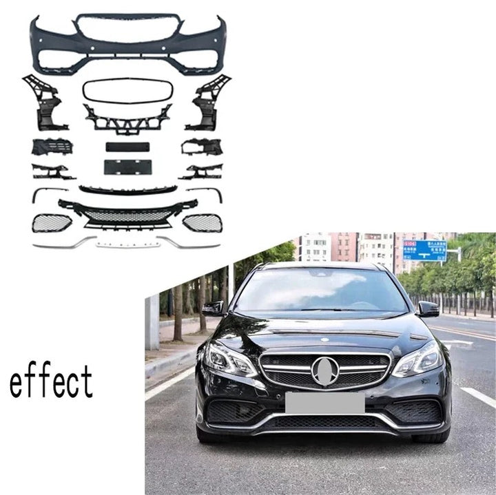 Car Craft Compatible With Mercedes Benz E Class W212 Lci 2014-2016 Front Bumper Upgrade Convert To Amg E63 Amg Bumper Bodykit Gc W212-005 CC-9706