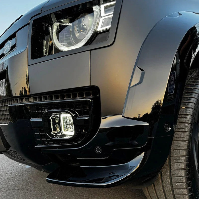Car Craft Compatible With Range Land Rover Defender L663 2020-2025 90 110 130 Upgrade Convertion Bodykit Urban U Style Front Bumper Fog Lamp Light Gril Cover Trim