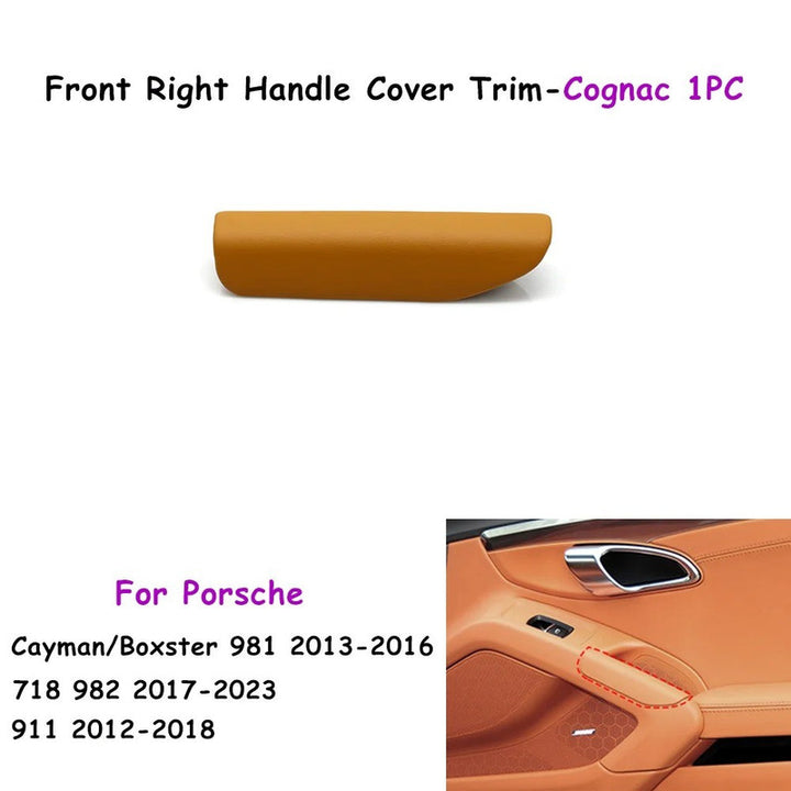 Car Craft Compatible With Porsche Cayman Boxster 981 2013-2016 718 982 2017-2023 911 991 2012-2018 Car Interior Inner Door Handle Cover Trim Cognac Right 991555534007f0-c - CAR CRAFT INDIA