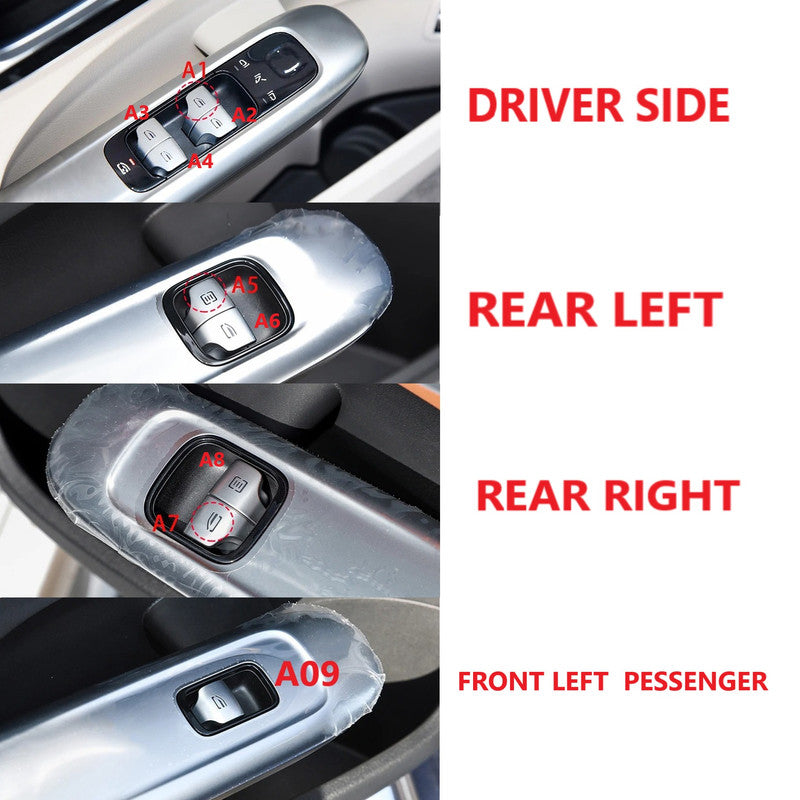 Car Craft Compatible With Mercedes-benz C Class W206 2022+ Glc W254 2023+ E Class W214 2024+ S Class W223 2020+ Master Window Switch Repair Button Cover Cap Trunk Boot Button With Shut 2069056802-1 CC-8996