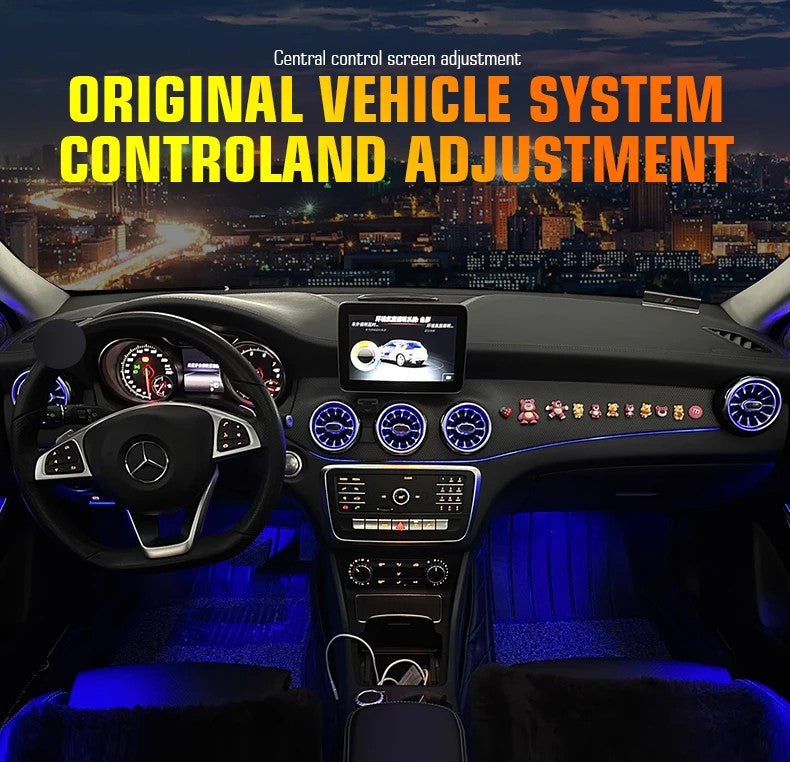 Car Craft Compatible With Mercedes Benz A Class W176 B Class W246 Cla W117 Gla W156 Class 2013-2018 Ambient Ambiance Led Light Vents Decorative Interior Kit Atmosphere Lamp Turbine Door And Dashboard Symphony