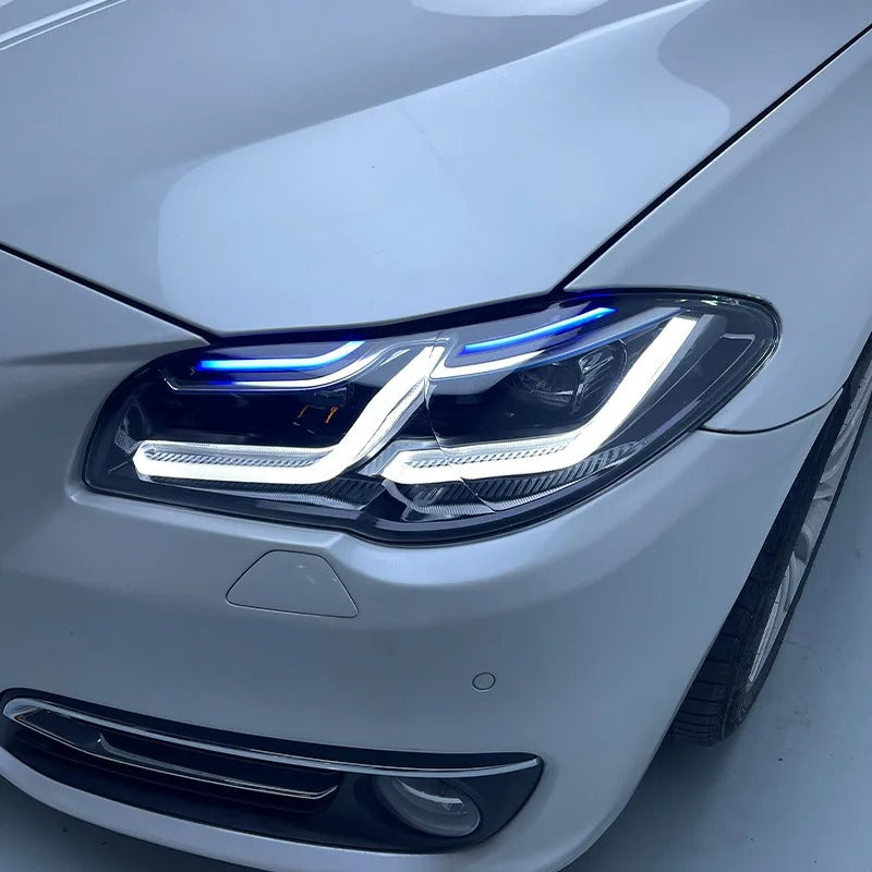 Car Craft Compatible With Bmw 5 Series F10 2010-2013 Car Front Upgraded Head Light Lamp Xenon Headlight Retrofit Upgrade Modified Led Drl Hid Light G30 Laser Style - CAR CRAFT INDIA