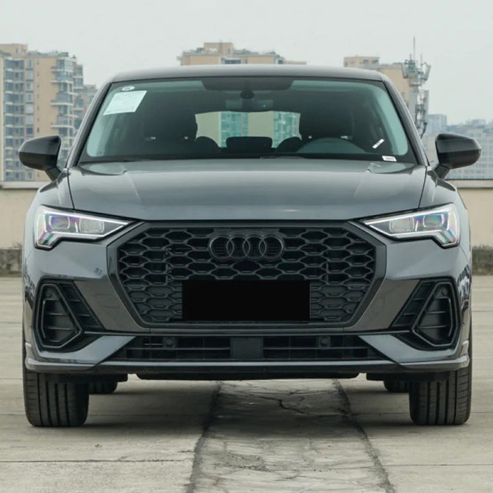 Car Craft Compatible With Audi Q5 2021-2025 Upgraded Front Bumper Show Grill Rsq5 Rs Sport Honeycomb Style Q5-008 Gc Black Honeycomb Style