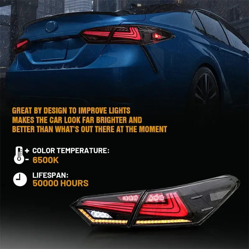 RGB LED Tail Lights for Toyota Camry SE/LE/XSE/XLE/TRD 2018