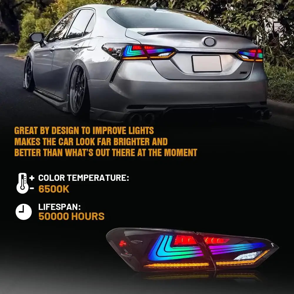 RGB LED Tail Lights for Toyota Camry SE/LE/XSE/XLE/TRD 2018