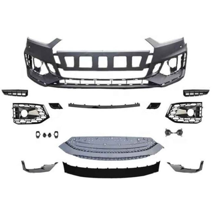 Car Craft Compatible With Audi A5 S5 Rs5 2017-2020 Upgrade Convert To Rs5 S5 Sport Bumper Front Bodykit Mesh With Fog Lamp A5-028 Gc - CAR CRAFT INDIA