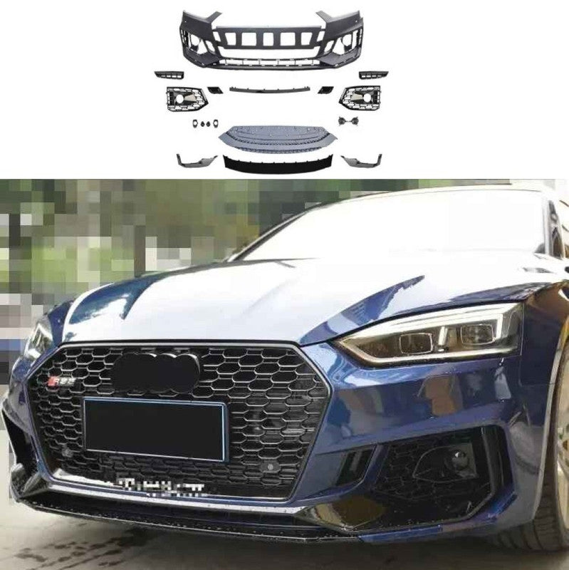 Car Craft Compatible With Audi A5 S5 Rs5 2017-2020 Upgrade Convert To Rs5 S5 Sport Bumper Front Bodykit Mesh With Fog Lamp A5-028 Gc - CAR CRAFT INDIA