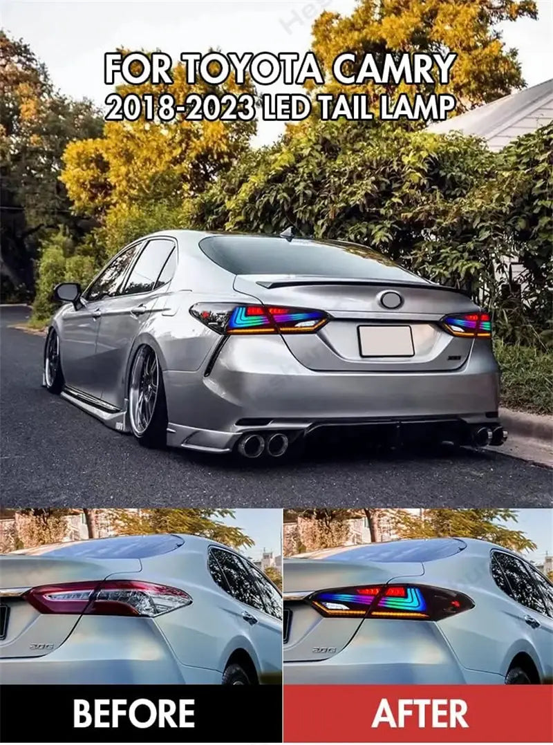 RGB LED Tail Lights for Toyota Camry SE/LE/XSE/XLE/TRD 2018