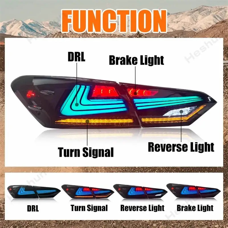 RGB LED Tail Lights for Toyota Camry SE/LE/XSE/XLE/TRD 2018