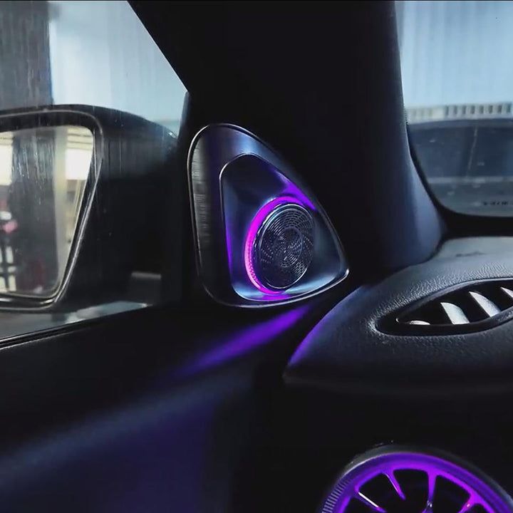 W117 Plug and Play Car Interior Ambient Light for Mercedes Benz CLA-class 2013-2019 Rotating Tweeter Luminous Turbine Air Outlet