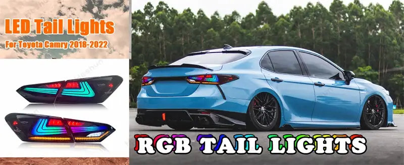 RGB LED Tail Lights for Toyota Camry SE/LE/XSE/XLE/TRD 2018