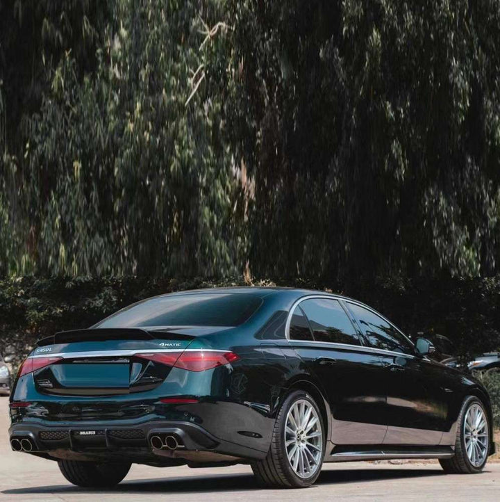 Car Craft Compatible With Mercedes Benz S Class W223 2021-2024 Upgrdae Add On Bodykit Brabus Bbs Style Skirts Splitter Front Rear Lip Diffuser Exhaust Tips Spoiler