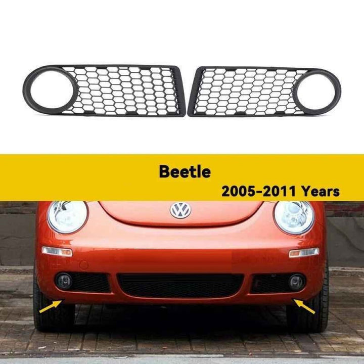 Car Craft Compatible With Volkswagen Vw Beetle 1998-2011 Front Bumper Fog Lamp Light Mesh Grill Cover Left Dlw0602020101 CC-9654 - CAR CRAFT INDIA