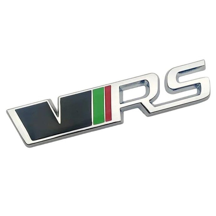 Car Craft Compatible With Skoda Fabia Laura Octavia Superb Slavia Yeti Kodiaq Kushaq Letter Logo Badge Emblem Sticker Logo Chrome Vrs Logo Black Chrome
