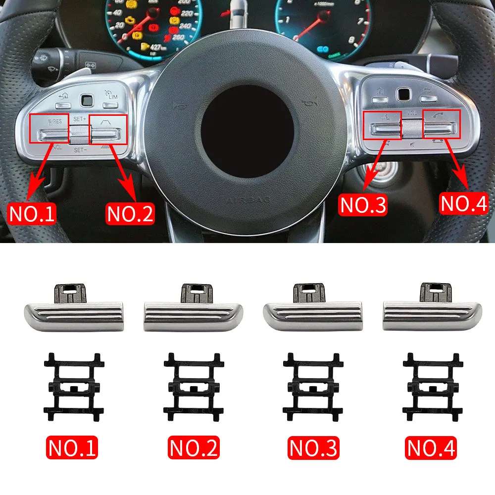 Car Craft Compatible With Mercedes Benz A B C E S Class W205 W206 W213 W214 W222 W223 W167 W247 W464 W465 H247 W253 W254 2019-2025 Gla Glc Gle Gls Steering Wheel Control Switch Button 0999058106-1 CC-8481 - CAR CRAFT INDIA