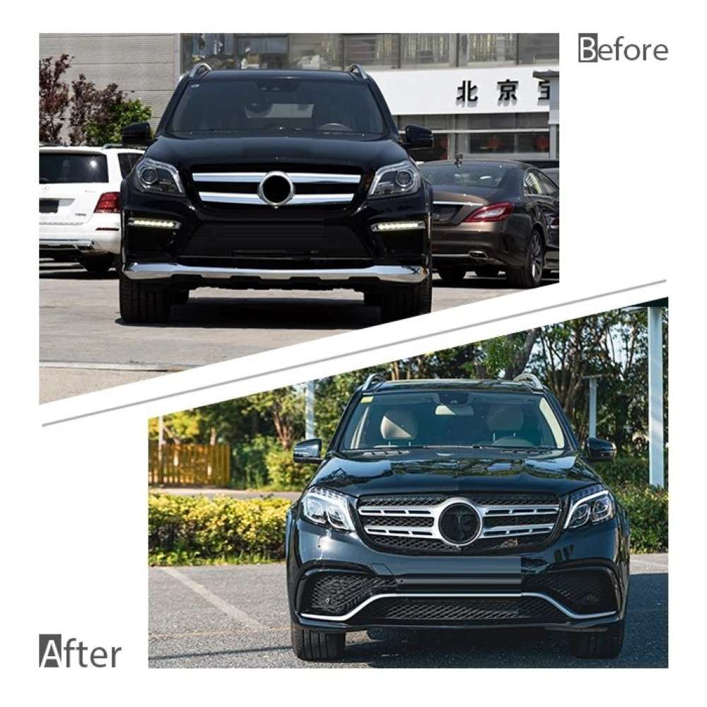 Car Craft Compatible With Mercedes Benz Gl W166 2012-2016 Upgrade Facelift Convert To Gls W166 Amg Bodykit Bumper Headlight Taillight Trunk Skirts 1:1