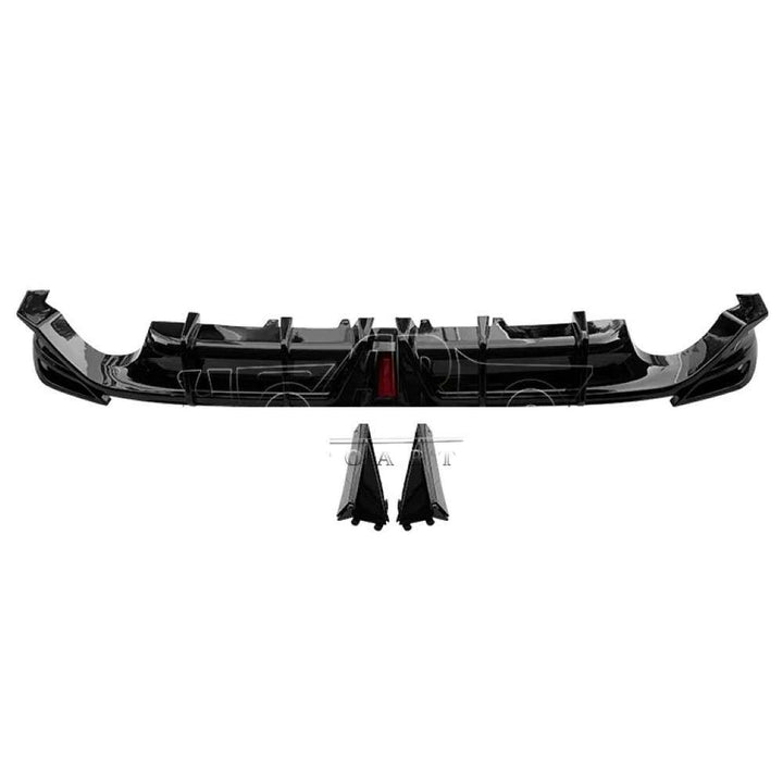 Car Craft Compatible With Toyota Camry 2018-2023 Rear After Bumper After Lip Splitter Skirts Diffuser F1 Style With Light Ar-toyota-0114 Glossy Black - CAR CRAFT INDIA