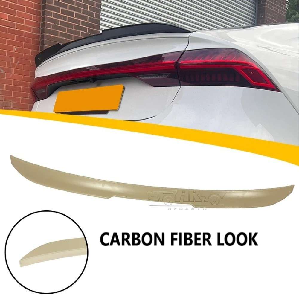 Car Craft Compatible With Audi A7 2019+ Rear Trunk Wing Boot Spoiler Lip Splitter Skirt Usa Ar-audi-043 Cf Carbon Fiber Look - CAR CRAFT INDIA