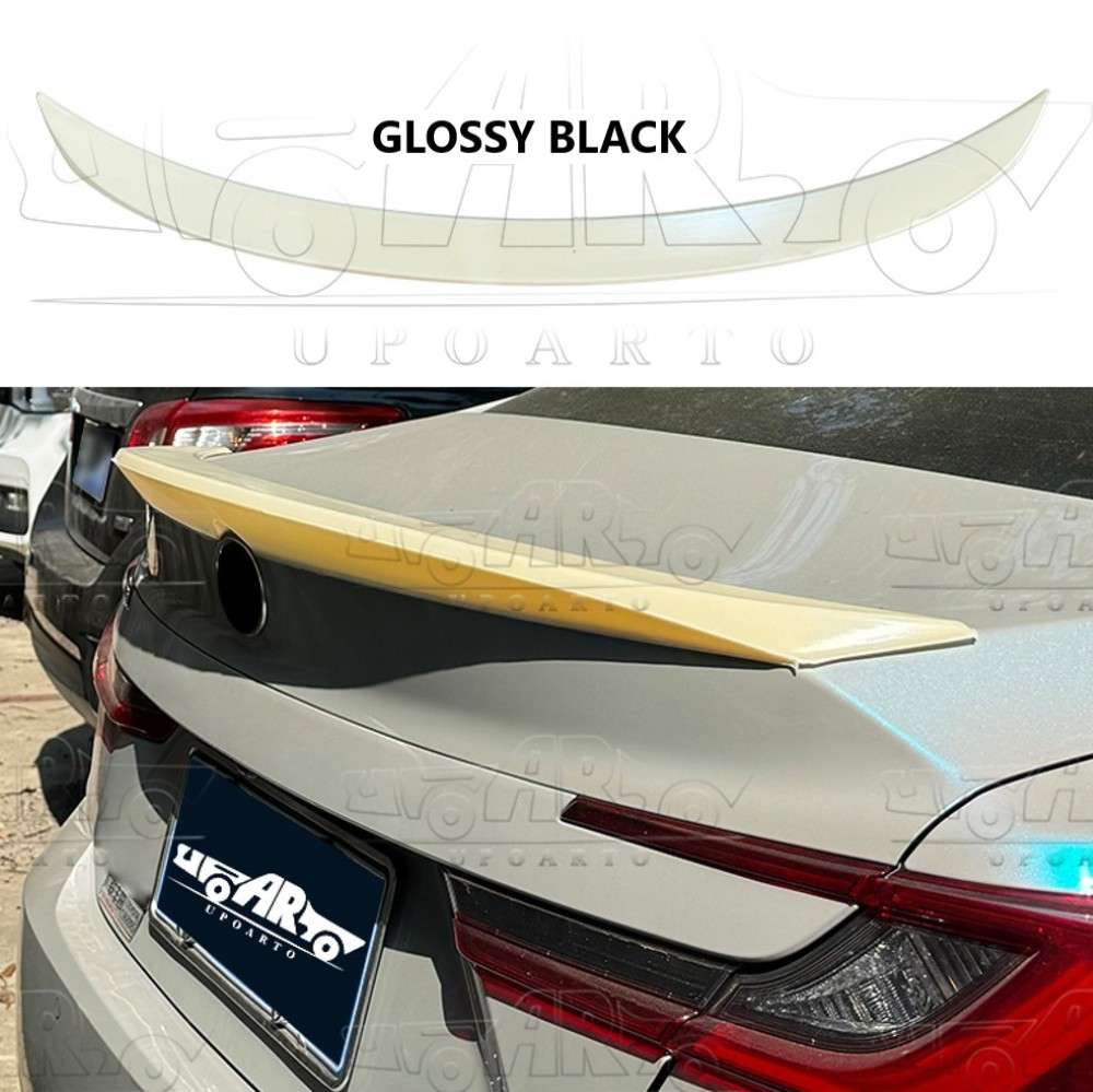 Car Craft Compatible With Toyota Camry 2024+ Rear Trunk Wing Boot Spoiler Lip Splitter Skirt Ar-toyota-0105 Glossy Black - CAR CRAFT INDIA