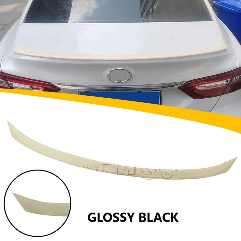 Car Craft Compatible With Toyota Camry 2018-2020 Rear Trunk Wing Boot Spoiler Lip Splitter Skirt Ar-toyota-008 Glossy Black