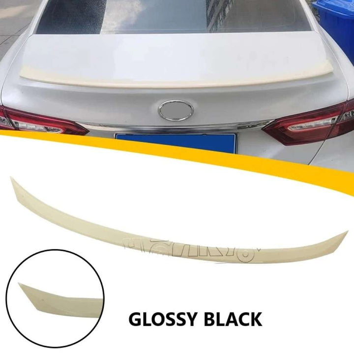 Car Craft Compatible With Toyota Camry 2018-2020 Rear Trunk Wing Boot Spoiler Lip Splitter Skirt Ar-toyota-008 Glossy Black