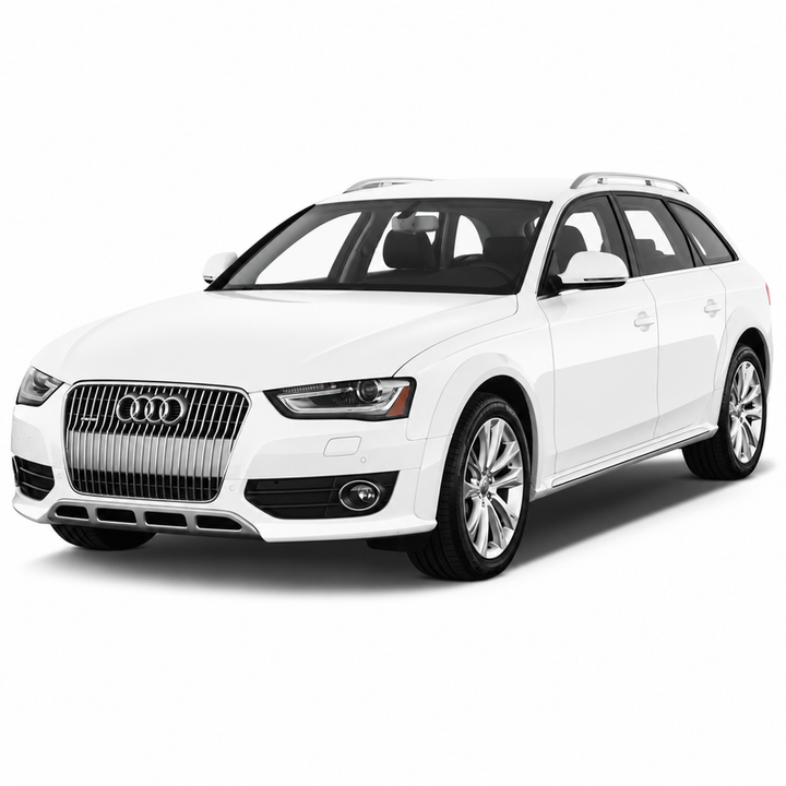 Car Craft Compatible With Audi A4 B8.5 2013-2016 Upgraded Front Bumper Show Grill Rs4 S4 Rs Sport Style Silver Frame Silver Mesh All Logo Silver License Plate Eu Version Qt All Road Usa A4-067 Gc