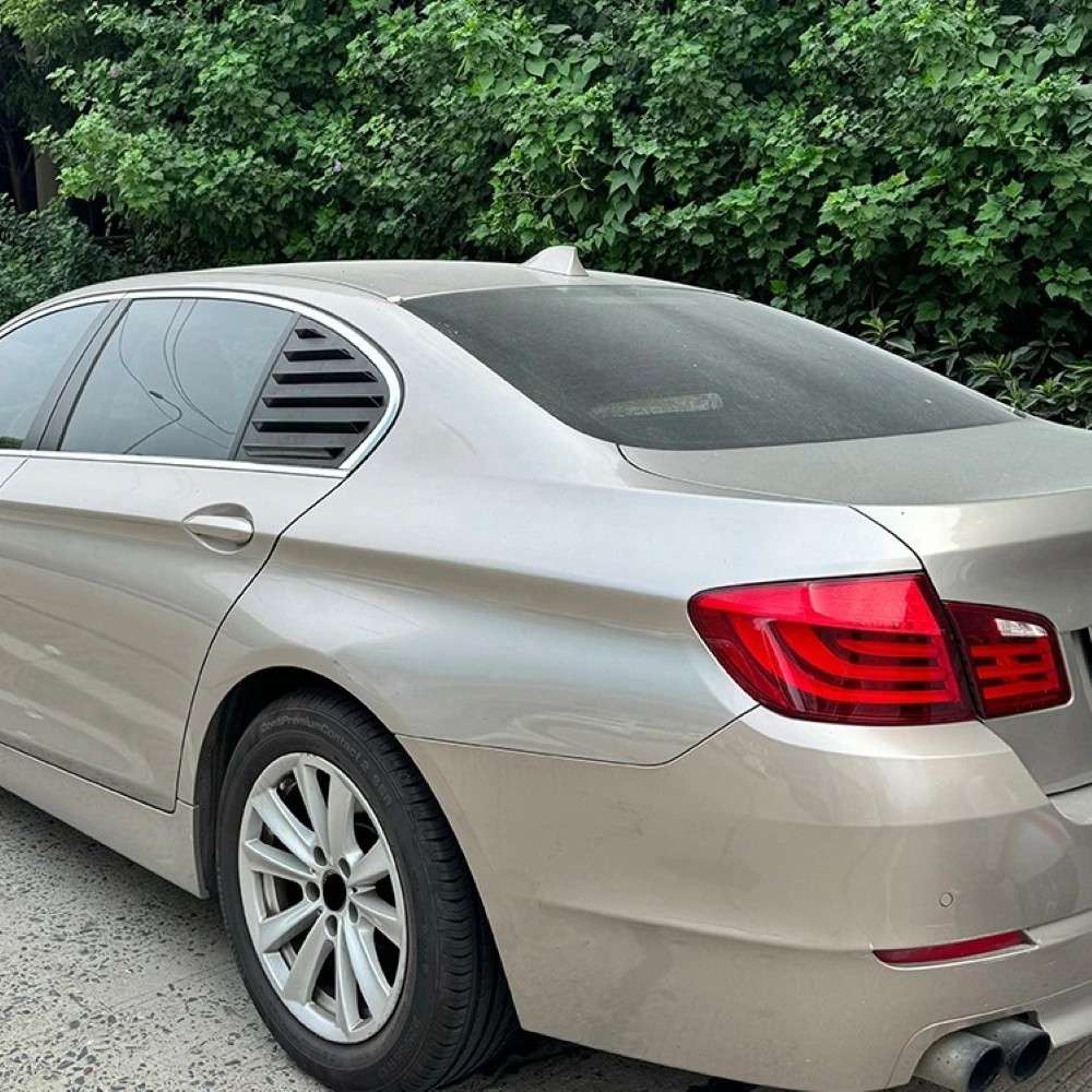 Car Craft Compatible With Bmw 5 Series F10 2010-2017 Plastic Side Vent Shutter Rear Window Louver Trim Ar-bm-0281 Cf Carbon Fiber Look - CAR CRAFT INDIA