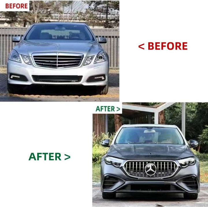 Car Craft Compatible With Mercedes Benz E Class W212 2009-2016 To W214 Lci 2024+ E53 Sports Upgrade Facelift Conversion Convert Bodykit Bumper Hood Headlight Taillight - CAR CRAFT INDIA