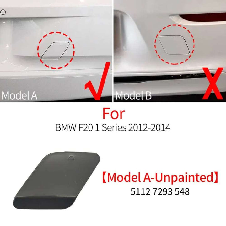 Car Craft Compatible With Bmw 1 Series F20 2012-2014 Rear Bumper Tow Hook Towing Tochan Trailer Cover 51127293548 Model A Unpainted CC-8094 - CAR CRAFT INDIA