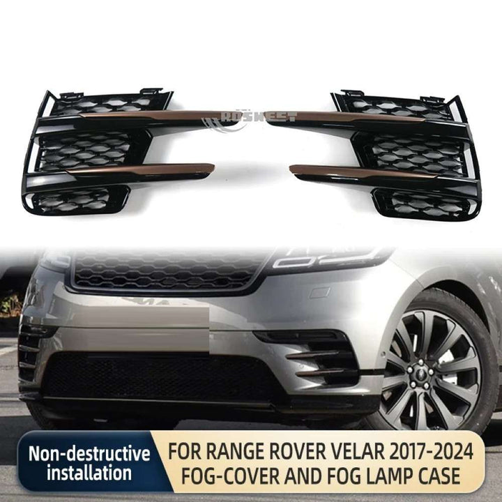 Car Craft Compatible With Land Range Rover Velar 2017-2024 L560 Fog Lights Lamps Decoration Gril Cover Trim Lr093471 Right - CAR CRAFT INDIA