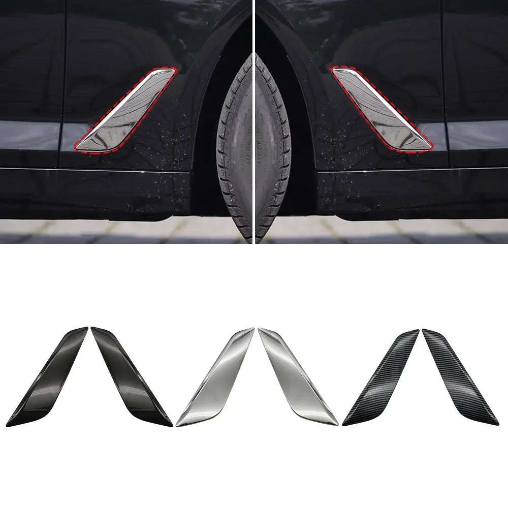 Car Craft Compatible With Bmw 5 Series G30 F90 2017-2024 Side Fender Decorative Bright Electroplated Strip Trim 51747439013 Left Black CC-8098 - CAR CRAFT INDIA