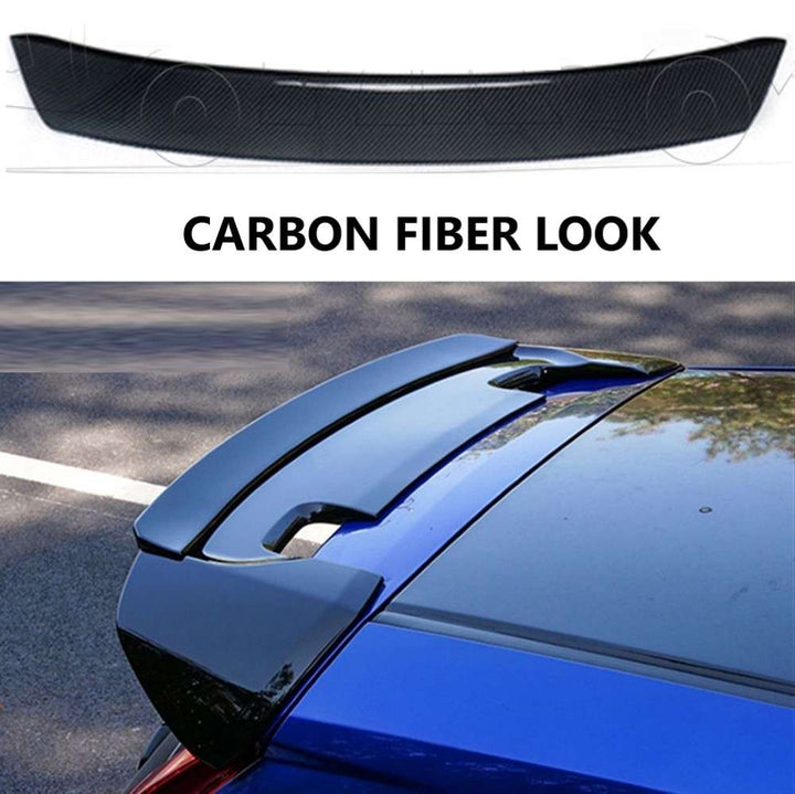 Car Craft Compatible With Honda Jazz 2014-2018 Rear Trunk Wing Boot Spoiler Lip Splitter Skirt Rs Style Add On Ar-honda-034 Cf Carbon Fiber Look - CAR CRAFT INDIA