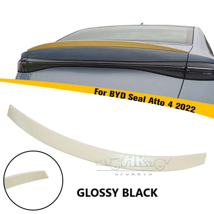 Car Craft Compatible With Byd Seal Atto 4 2022+ Rear Trunk Wing Boot Spoiler Lip Splitter Skirt Ar-byd-004 Glossy Black - CAR CRAFT INDIA