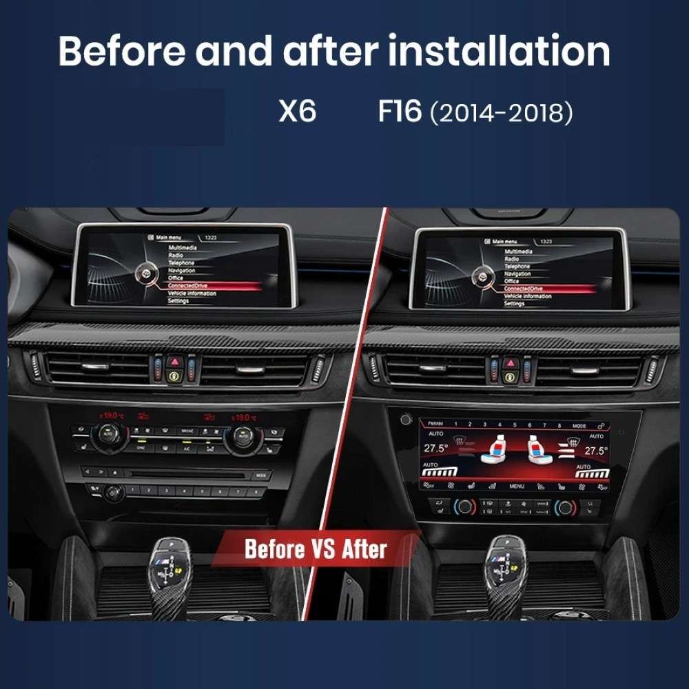 Car Craft Compatible With Bmw X6 F16 2014-2018 Lcd Display Air Conditioning Board Android Ac Panel Digital Touch Screen Climate Knobs Control 8.8 Inch CC-8491 - CAR CRAFT INDIA