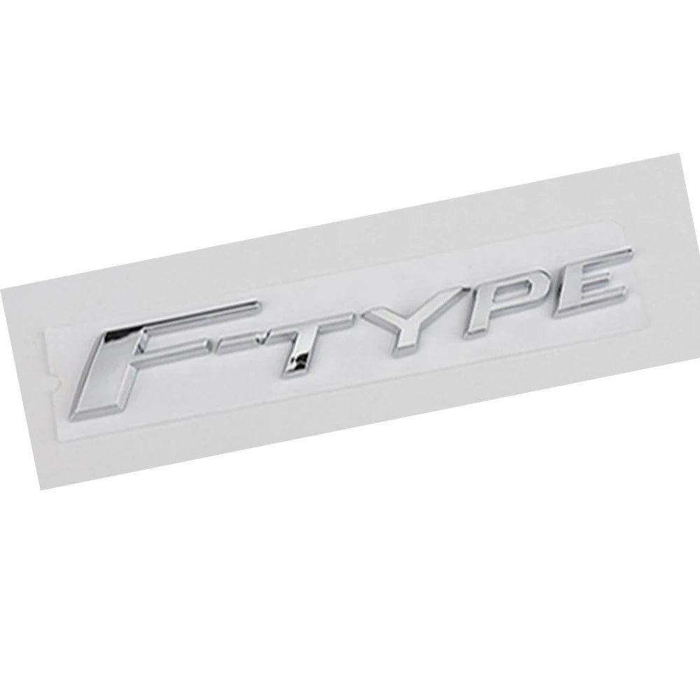 Car Craft Compatible With Jaguar Xf Xe Xjl Xfs Xkr F Pace Letter Logo Badge Emblem Sticker Chrome 145*30mm F Type Ftype