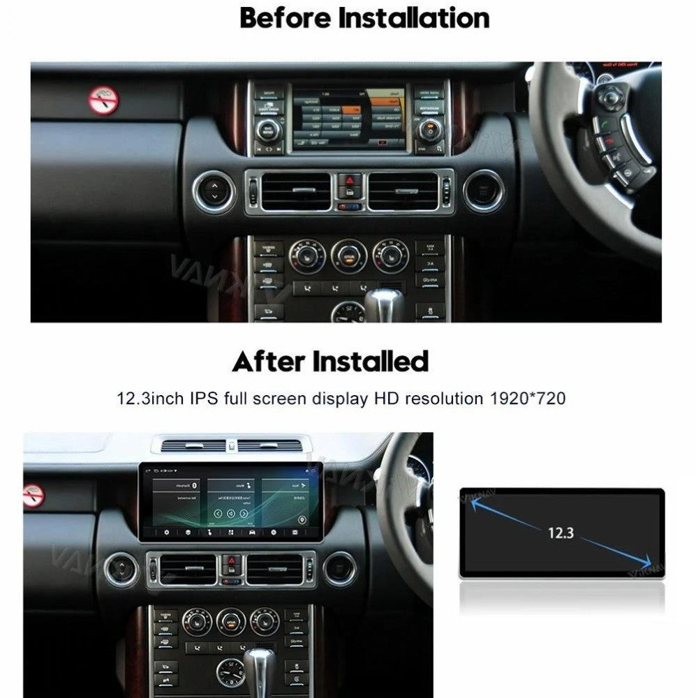 Car Craft Compatible With Land Range Rover Rr Vogue V8 L322 2002-2012 Android Multimedia Infotainment Touchscreen Dvd Player Wireless Carplay Android Auto 4gb +64gb 12.3 Inch CC-7960
