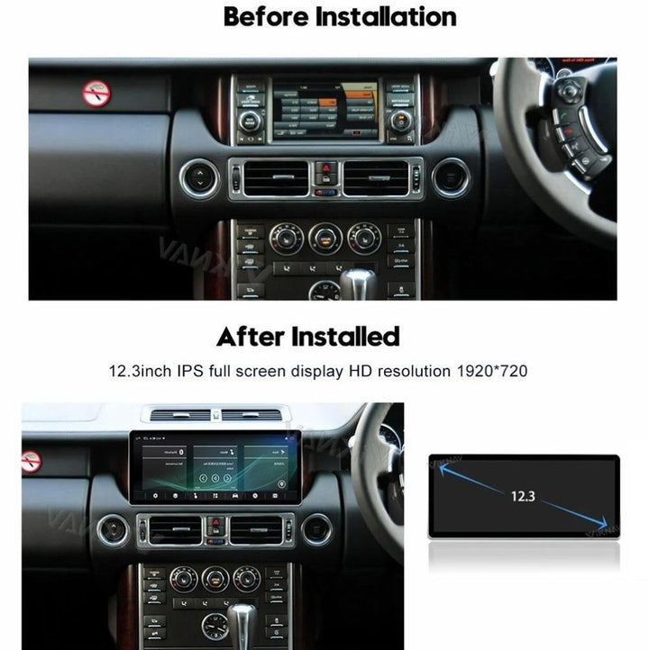 Car Craft Compatible With Land Range Rover Rr Vogue V8 L322 2002-2012 Android Multimedia Infotainment Touchscreen Dvd Player Wireless Carplay Android Auto 4gb +64gb 12.3 Inch CC-7960