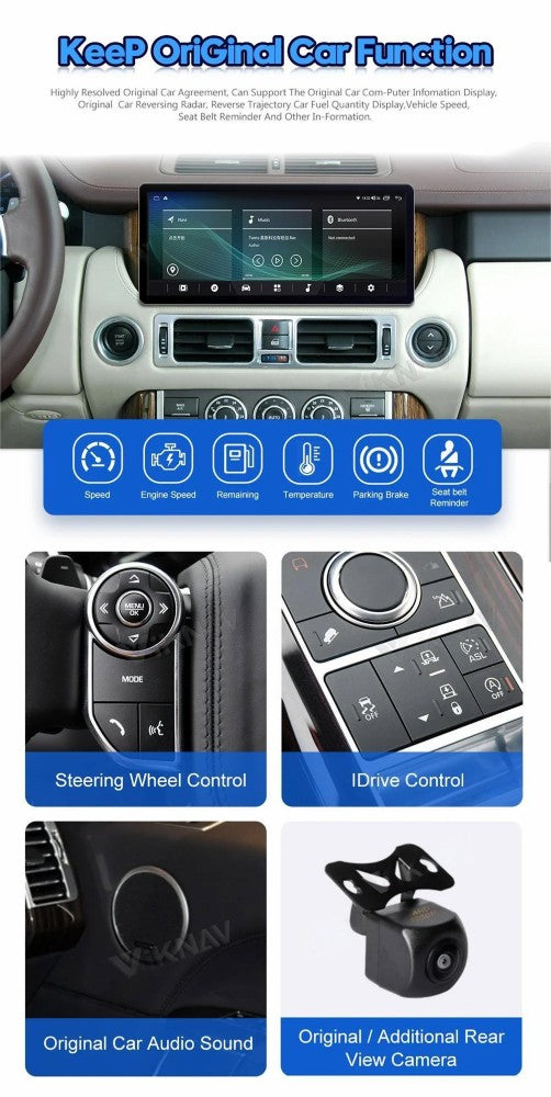 Car Craft Compatible With Land Range Rover Rr Vogue V8 L322 2002-2012 Android Multimedia Infotainment Touchscreen Dvd Player Wireless Carplay Android Auto 4gb +64gb 12.3 Inch CC-7960
