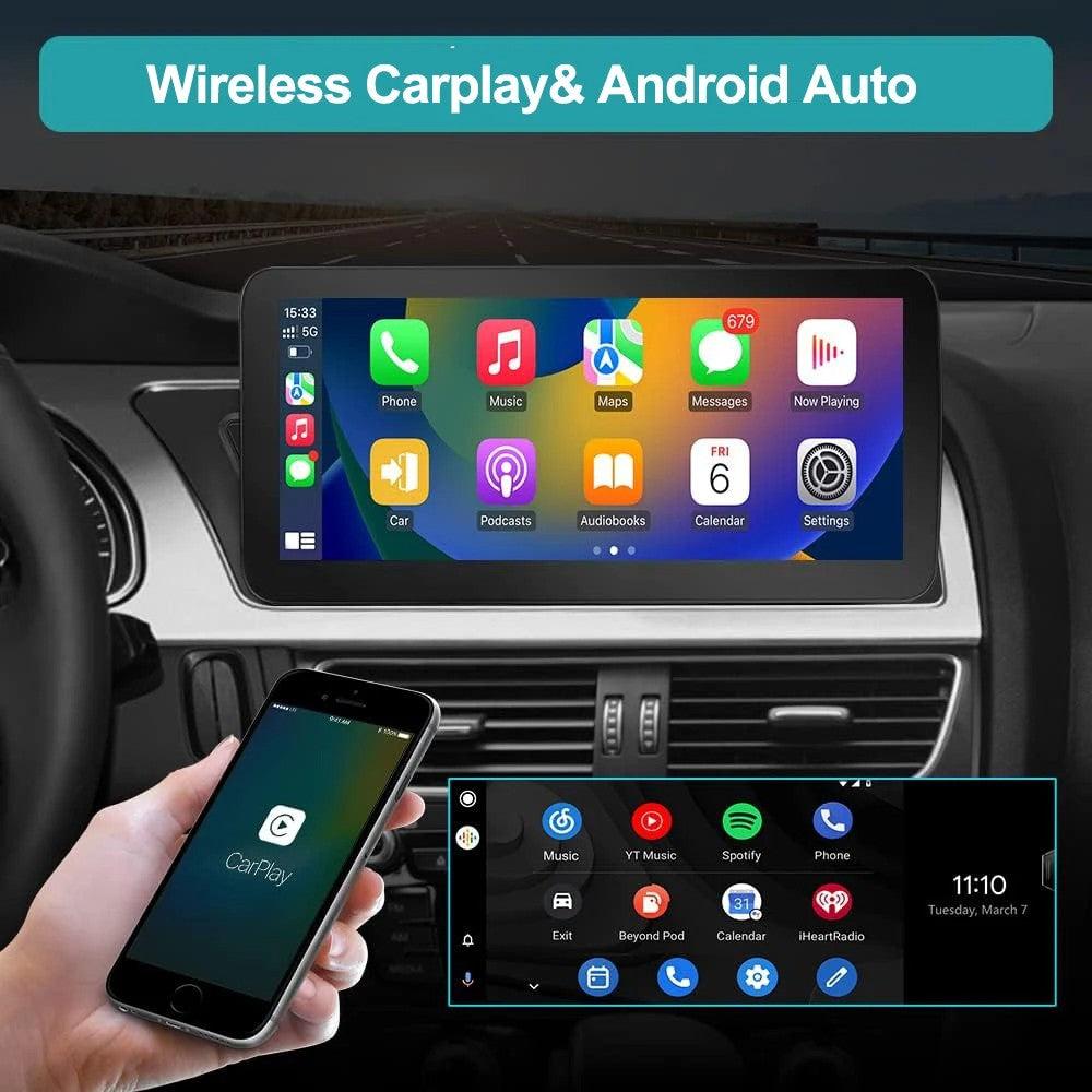 Car Craft Compatible With Audi Q5 2009-2016 Android Multimedia Infotainment Touchscreen Dvd Player Wireless Carplay Android Auto 4gb +64gb 12.3 Inch CC-7959