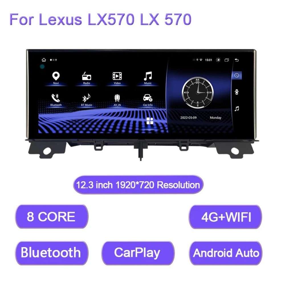 Car Craft Compatible With Lexus Lx570 2016-2024 Android Multimedia Infotainment Touchscreen Dvd Player Wireless Carplay Android Auto 8gb +128gb 12.3 Inch - CAR CRAFT INDIA