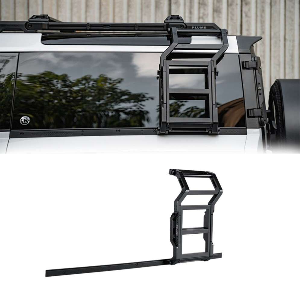 Car Craft Compatible With Range Land Rover Defender 2020-2025 90 Plumb M-one Side Climbers Ladder Plumb-016 - CAR CRAFT INDIA