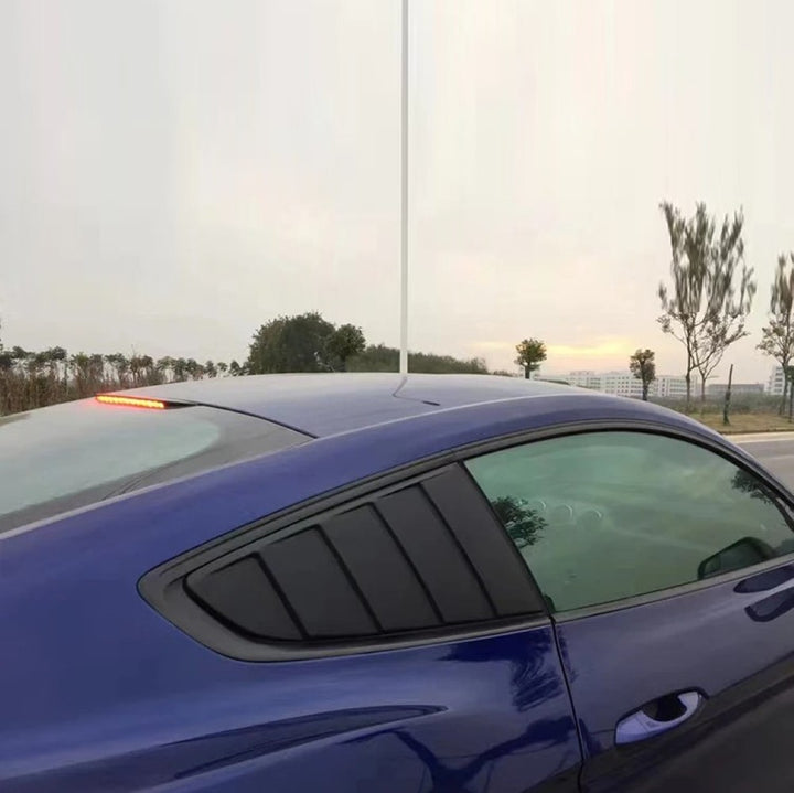 Car Craft Compatible With Ford Mustang 2015-2020 Rear Side Quarter Window Louver Trim Cover CC-7964 - CAR CRAFT INDIA