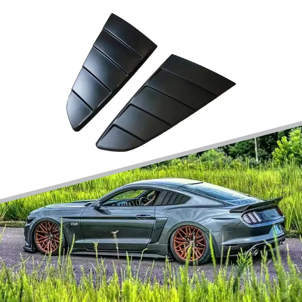 Car Craft Compatible With Ford Mustang 2015-2020 Rear Side Quarter Window Louver Trim Cover CC-7964 - CAR CRAFT INDIA