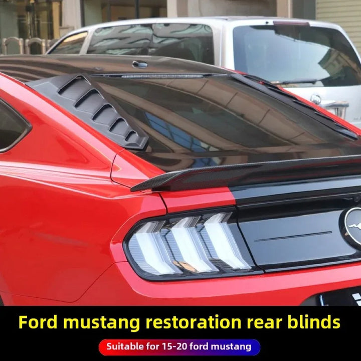 Car Craft Compatible With Ford Mustang 2015-2020 Rear Windshield Glass Quarter Window Louver Trim Cover Can Style CC-7968 - CAR CRAFT INDIA