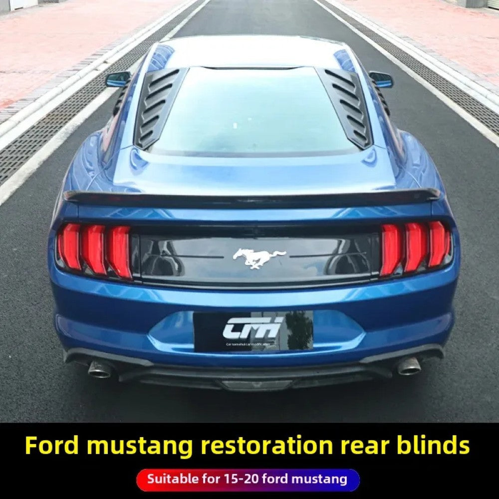 Car Craft Compatible With Ford Mustang 2015-2020 Rear Windshield Glass Quarter Window Louver Trim Cover Can Style CC-7968 - CAR CRAFT INDIA