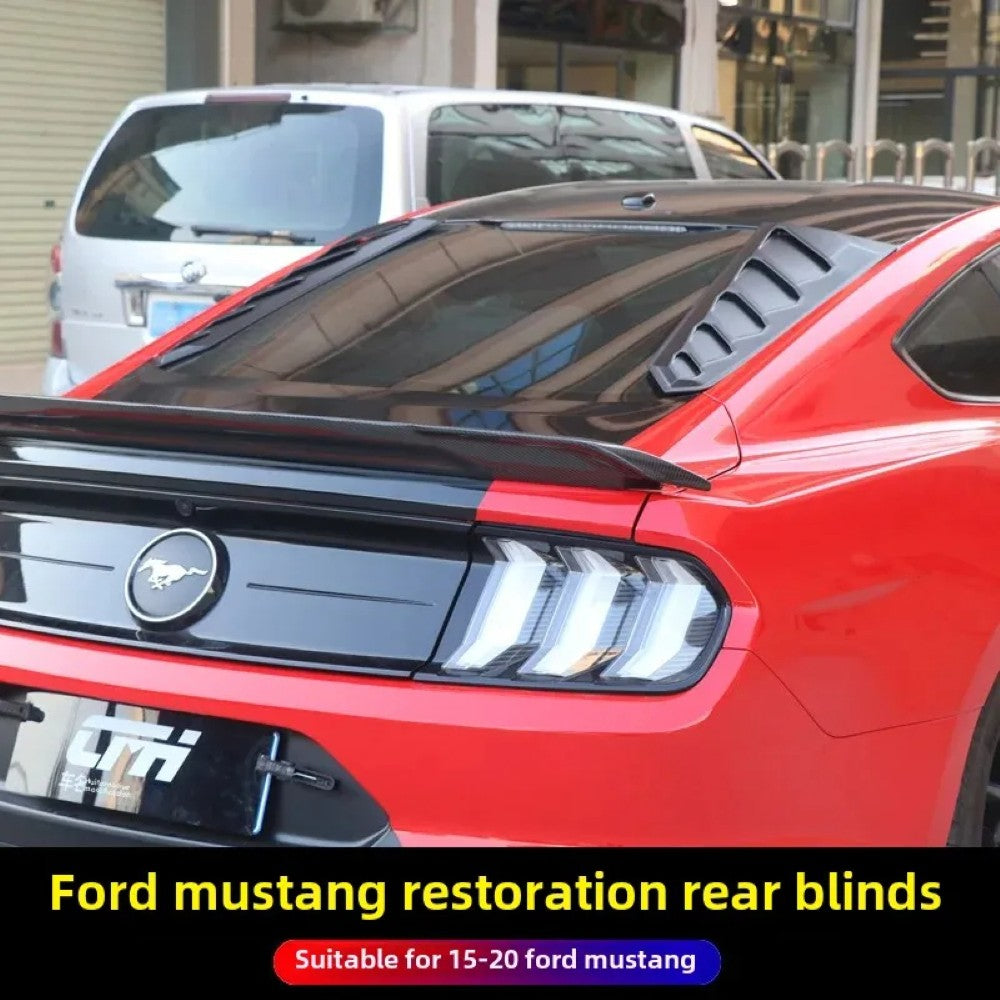 Car Craft Compatible With Ford Mustang 2015-2020 Rear Windshield Glass Quarter Window Louver Trim Cover Can Style CC-7968 - CAR CRAFT INDIA